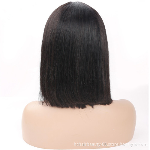 New Arrival Cheap Brazilian Human Hair 4*4 Lace Closure Wig  Free Shipping Short Bob Wigs